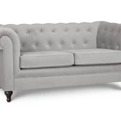 On Sale - Habitat Chesterfield 2 Seater Velvet Sofa Light Grey Sofas -Seating Sales Store unnamed file 244