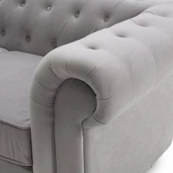 On Sale - Habitat Chesterfield 2 Seater Velvet Sofa Light Grey Sofas -Seating Sales Store unnamed file 248
