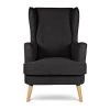 The Surprise Price - Habitat Callie Fabric Wingback Chair Charcoal Sofas And Armchairs