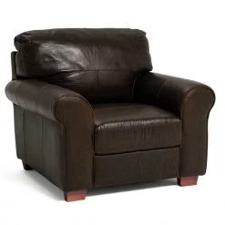 Best Price - Habitat Salisbury Leather Armchair Dark Brown Sofas And Armchairs