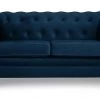 On Sale - Habitat Chesterfield 2 Seater Velvet Sofa Blue Sofas