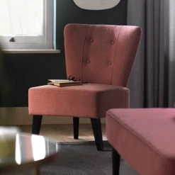 Best Price - Habitat Delilah Fabric Cocktail Chair Pink Armchairs -Seating Sales Store unnamed file 2541