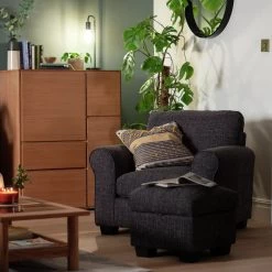 Shipping Included - Habitat Lisbon Fabric Armchair Charcoal Sofas And Armchairs -Seating Sales Store unnamed file 2558