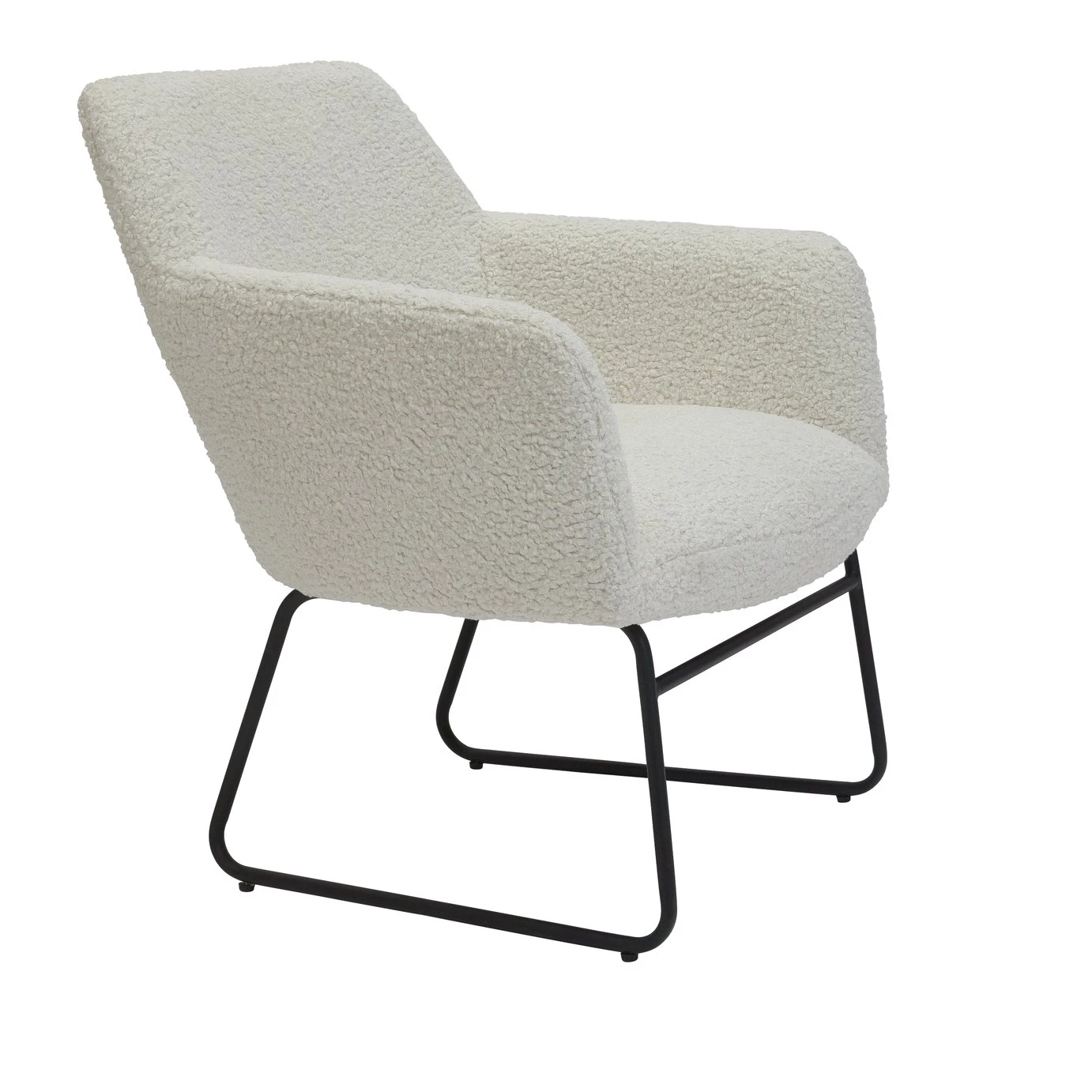 On Sale - Habitat Cyrus Boucle Sleigh Chair White Sofas And Armchairs 5 On Sale - Habitat Cyrus Boucle Sleigh Chair White Sofas And Armchairs - Image 5