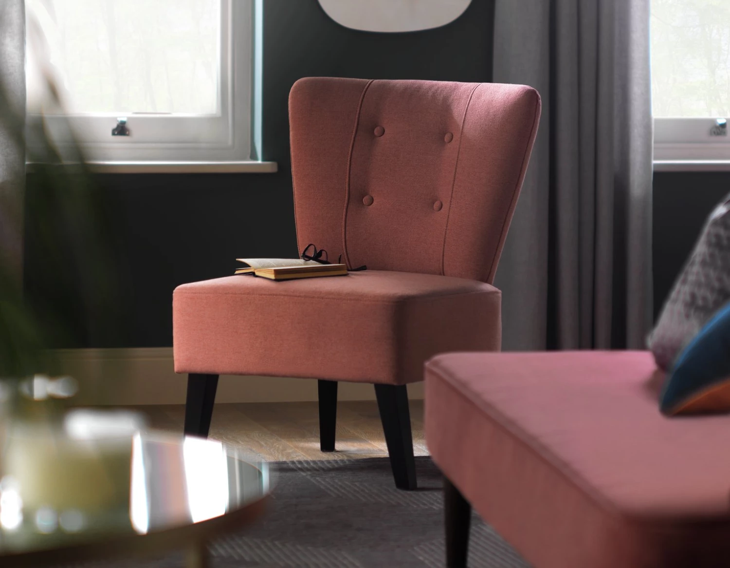 Shipping Included - Habitat Delilah Fabric Cocktail Chair Yellow Sofas And Armchairs 2 Shipping Included - Habitat Delilah Fabric Cocktail Chair Yellow Sofas And Armchairs - Image 2