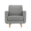 On Sale - Habitat Remi Fabric Armchair In A Box Light Grey Armchairs