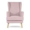 Discount - Habitat Callie Fabric Wingback Chair Blush Pink Armchairs