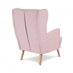 Discount - Habitat Callie Fabric Wingback Chair Blush Pink Armchairs -Seating Sales Store unnamed file 2654