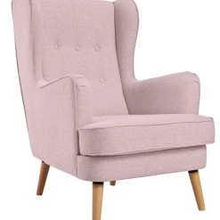 Discount - Habitat Callie Fabric Wingback Chair Blush Pink Armchairs -Seating Sales Store unnamed file 2655