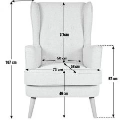 Discount - Habitat Callie Fabric Wingback Chair Blush Pink Armchairs -Seating Sales Store unnamed file 2658
