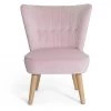 Free Shipping - Habitat Alexis Velvet Cocktail Chair Pink Sofas And Armchairs