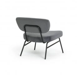 Shipping Included - Habitat Cole Velvet Accent Chair Charcoal Sofas And Armchairs -Seating Sales Store unnamed file 2739