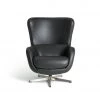 Shipping Included - Habitat Porto PU Swivel Chair Black Armchairs
