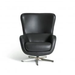 Shipping Included - Habitat Porto PU Swivel Chair Black Armchairs