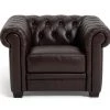 Discount - Habitat Chesterfield Leather Armchair Walnut Armchairs