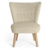 Shipping Included - Habitat Alexis Velvet Cocktail Chair Cream Sofas And Armchairs