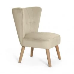 Shipping Included - Habitat Alexis Velvet Cocktail Chair Cream Sofas And Armchairs -Seating Sales Store unnamed file 2857