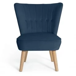 Seating Sales Store 39 Best Price - Habitat Alexis Velvet Cocktail Chair Navy Armchairs