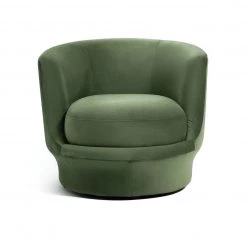 Flash Sale - Habitat Ronda Velvet Chair Olive Green Armchairs