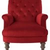 Flash Sale - Habitat Valerie Velvet Accent Chair Red Sofas And Armchairs