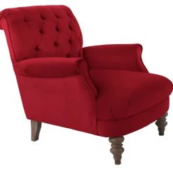 Flash Sale - Habitat Valerie Velvet Accent Chair Red Sofas And Armchairs -Seating Sales Store unnamed file 2923