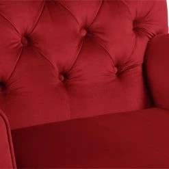 Flash Sale - Habitat Valerie Velvet Accent Chair Red Sofas And Armchairs -Seating Sales Store unnamed file 2924