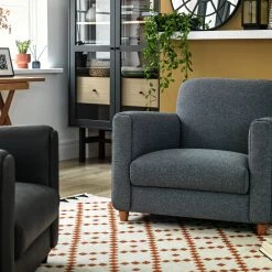 Free Shipping - Habitat Charleston Fabric Chair Charcoal Armchairs -Seating Sales Store unnamed file 2955