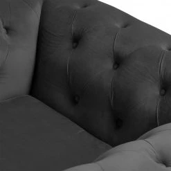 Flash Sale - Habitat Chesterfield Velvet Armchair Charcoal Armchairs -Seating Sales Store unnamed file 3027