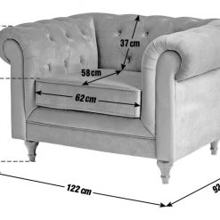 Flash Sale - Habitat Chesterfield Velvet Armchair Charcoal Armchairs -Seating Sales Store unnamed file 3029