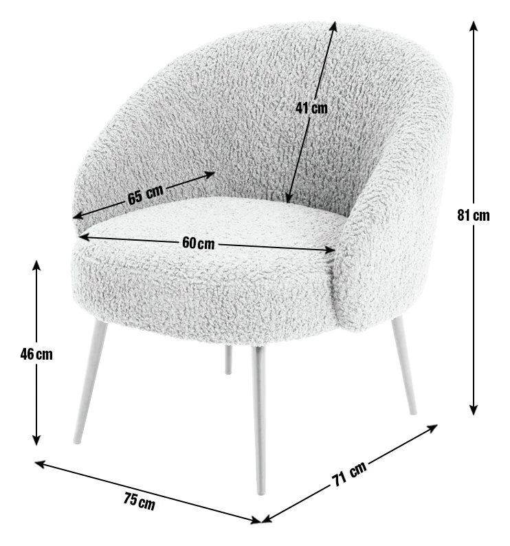 The Surprise Price - Habitat Ash Boucle Chair Grey Armchairs 4 The Surprise Price - Habitat Ash Boucle Chair Grey Armchairs - Image 4