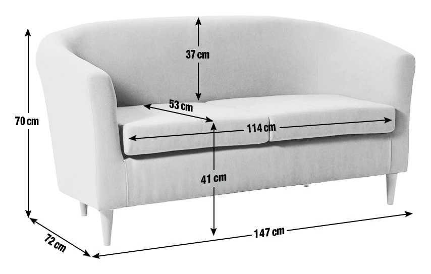 Best Price - Habitat 2 Seater Fabric Tub Sofa Duck Egg Sofas 3 Best Price - Habitat 2 Seater Fabric Tub Sofa Duck Egg Sofas - Image 3