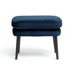 On Sale - Habitat Celine Velvet High Back Chair & Footstool Navy Armchairs -Seating Sales Store unnamed file 3082