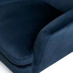 On Sale - Habitat Celine Velvet High Back Chair & Footstool Navy Armchairs -Seating Sales Store unnamed file 3083