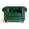 Shipping Included - Habitat Chesterfield Velvet Armchair Green Armchairs
