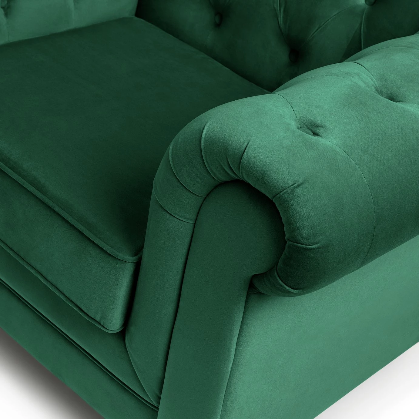 Shipping Included - Habitat Chesterfield Velvet Armchair Green Armchairs 5 Shipping Included - Habitat Chesterfield Velvet Armchair Green Armchairs - Image 5