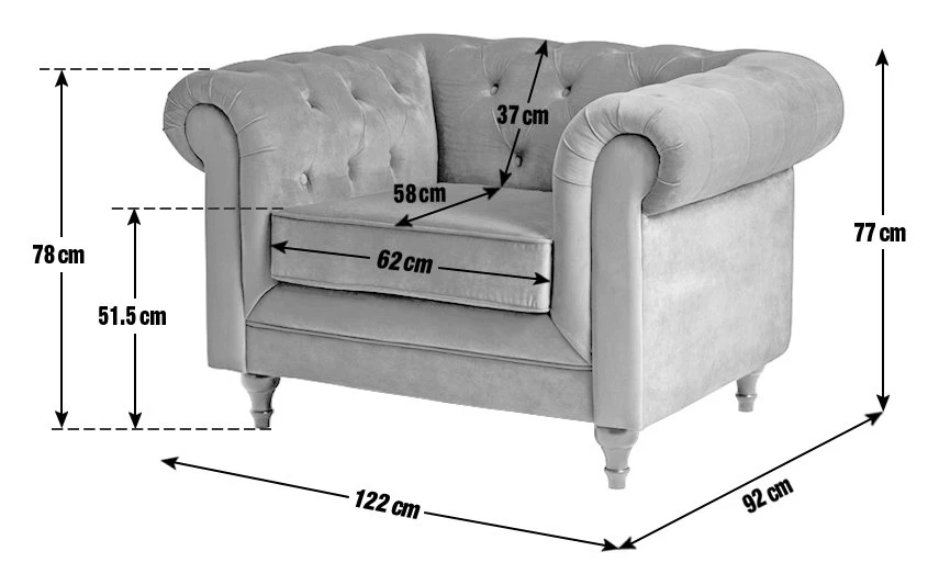 Shipping Included - Habitat Chesterfield Velvet Armchair Green Armchairs 9 Shipping Included - Habitat Chesterfield Velvet Armchair Green Armchairs - Image 9