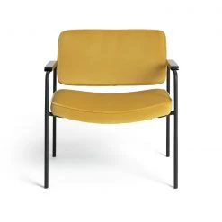 Free Shipping - Habitat Molly Velvet Chair Yellow Armchairs