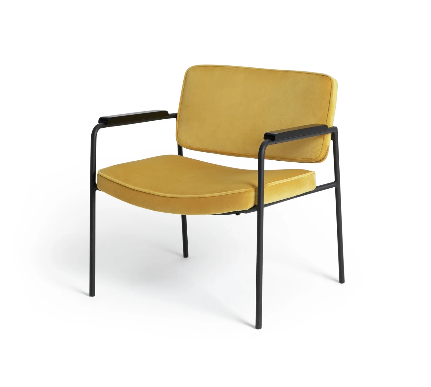 Free Shipping - Habitat Molly Velvet Chair Yellow Armchairs 3 Free Shipping - Habitat Molly Velvet Chair Yellow Armchairs - Image 3