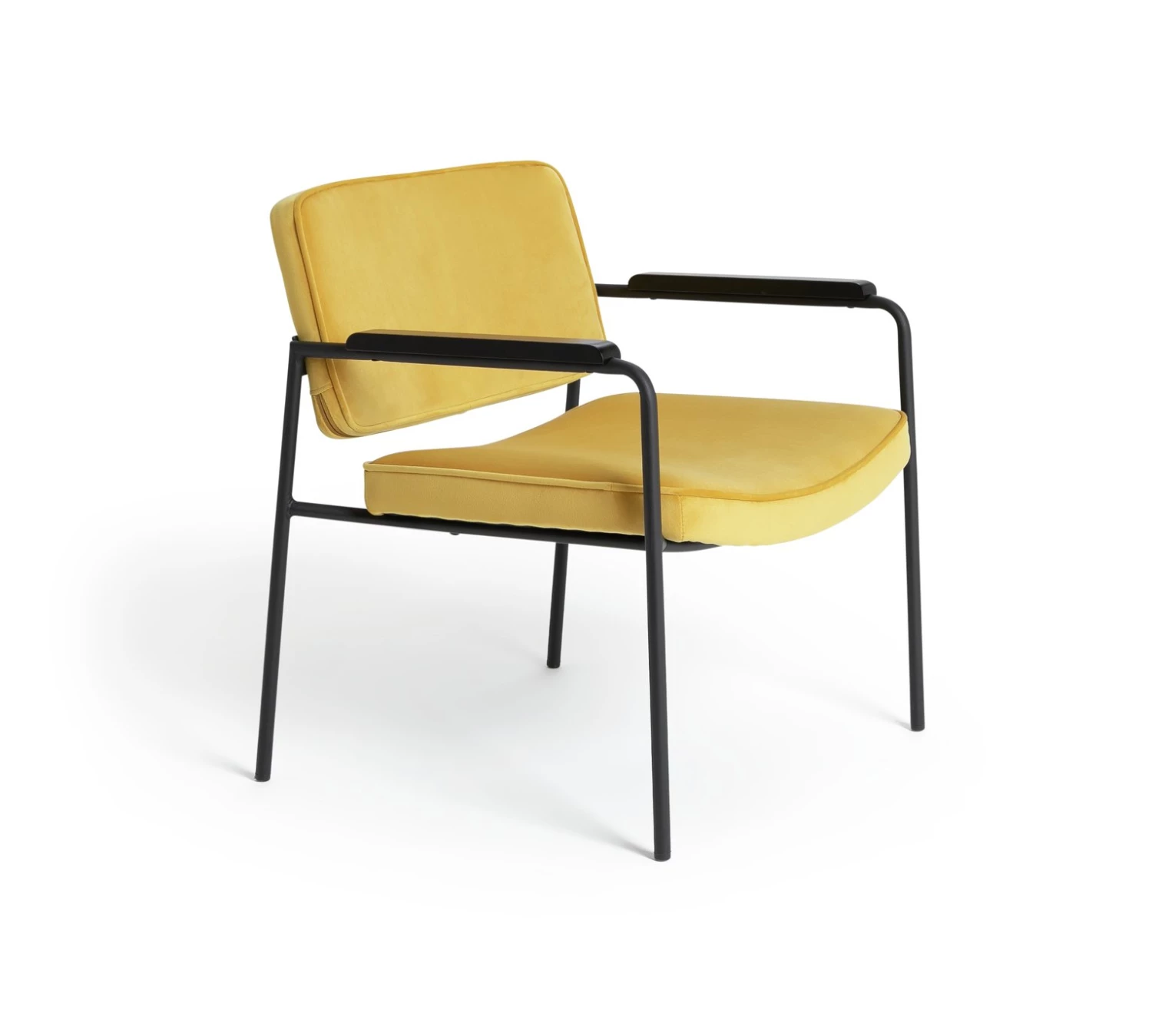 Free Shipping - Habitat Molly Velvet Chair Yellow Armchairs 5 Free Shipping - Habitat Molly Velvet Chair Yellow Armchairs - Image 5