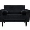 Best Price - Habitat Jackson Velvet Cuddle Chair Black Armchairs