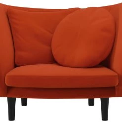 Shipping Included - Habitat Arya Velvet Armchair Orange Sofas And Armchairs
