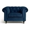 Best Price - Habitat Chesterfield Velvet Armchair Blue Armchairs