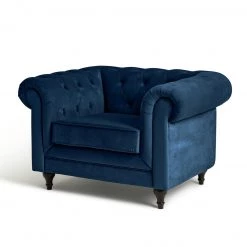 Best Price - Habitat Chesterfield Velvet Armchair Blue Armchairs -Seating Sales Store unnamed file 3169