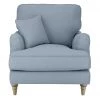 On Sale - Habitat Matilda Velvet Chair Light Blue Armchairs