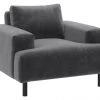 Discount - Habitat Julien Velvet Armchair Grey Sofas And Armchairs