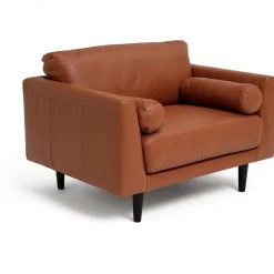 Shipping Included - Habitat Jackson Leather Cuddle Chair Tan Armchairs -Seating Sales Store unnamed file 3308