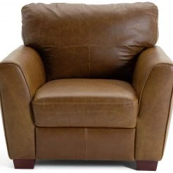 Flash Sale - Habitat Milford Leather Chair Tan Armchairs