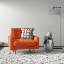 Discount - Habitat Fenner Charcoal Fabric Buttoned Armchair Sofas And Armchairs -Seating Sales Store unnamed file 3341