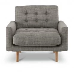 Discount - Habitat Fenner Charcoal Fabric Buttoned Armchair Sofas And Armchairs -Seating Sales Store unnamed file 3343