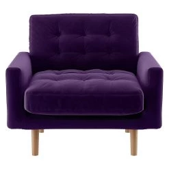 Discount - Habitat Fenner Charcoal Fabric Buttoned Armchair Sofas And Armchairs -Seating Sales Store unnamed file 3348